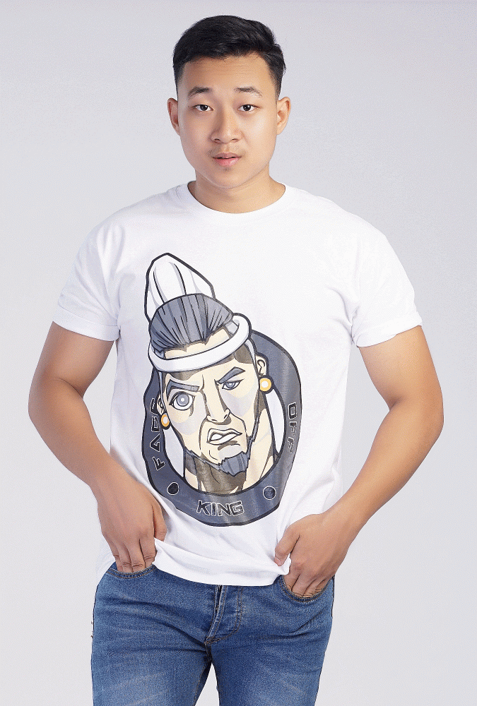 King  Design Printed T-shirt (White)